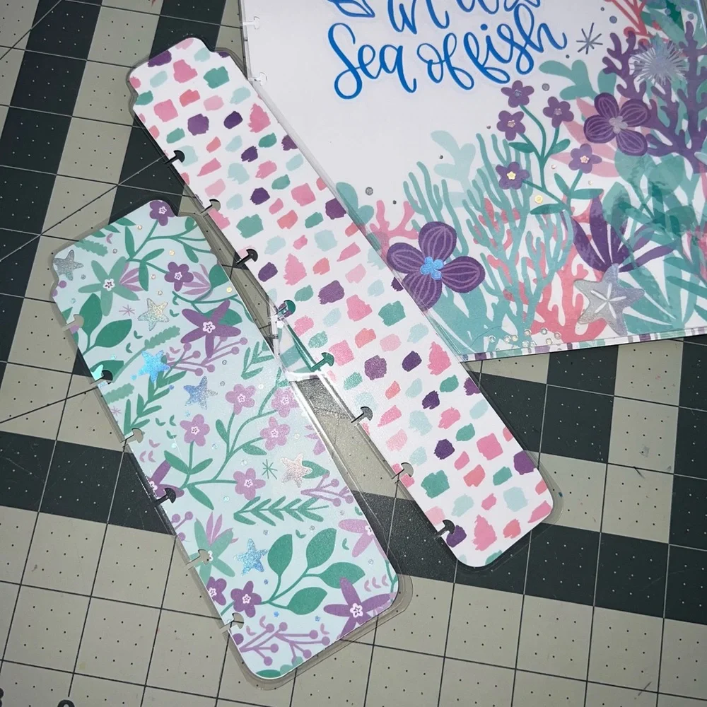 Be a Mermaid in a sea of fish Notebook classic size planner COVER & tab dividers